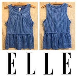 Elle peplum sleeveless blouse